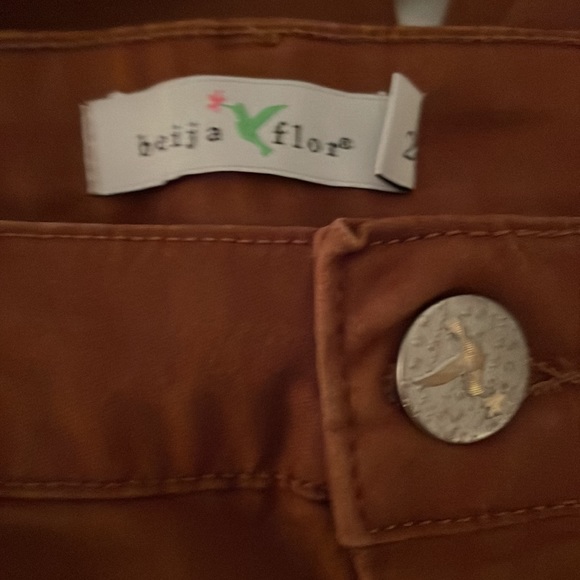 Rust color Beija Flor cotton with elastase pants - Picture 2 of 4